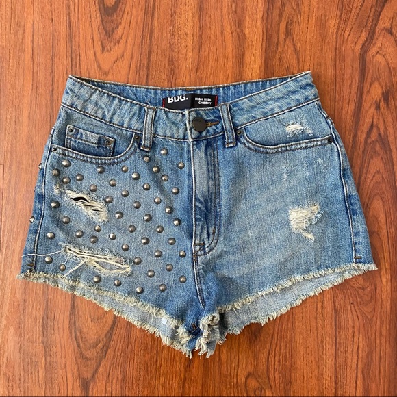 Urban Outfitters Denim - SALE UO BDG High-Rise Studded Cheeky Short